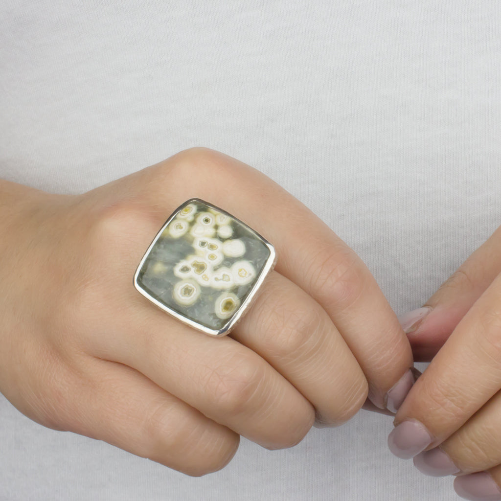 Ocean Spray Agate Ring