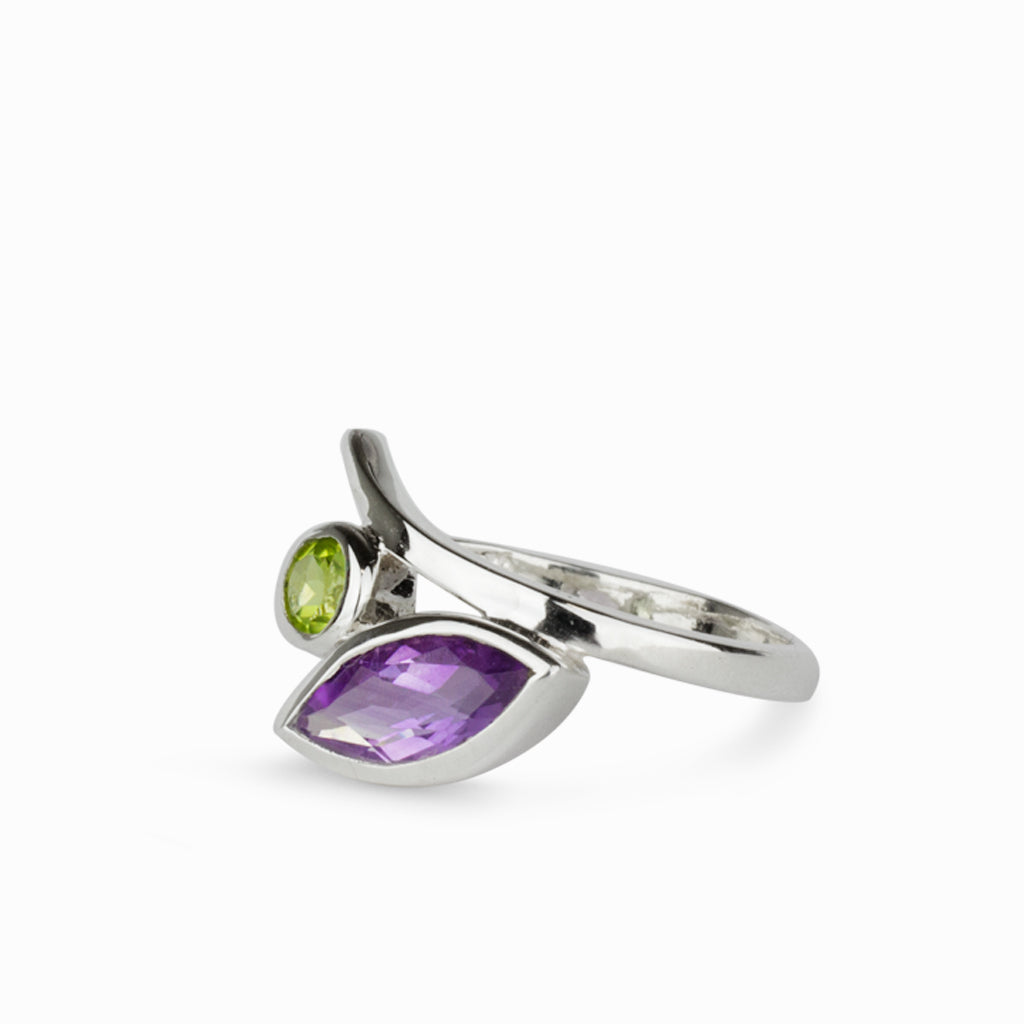Amethyst & Peridot Ring