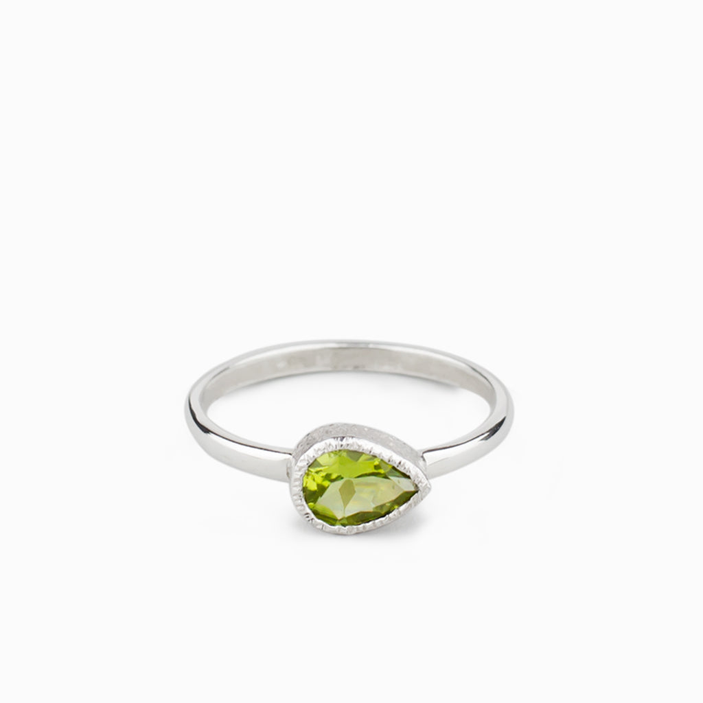 Peridot Tear Ring