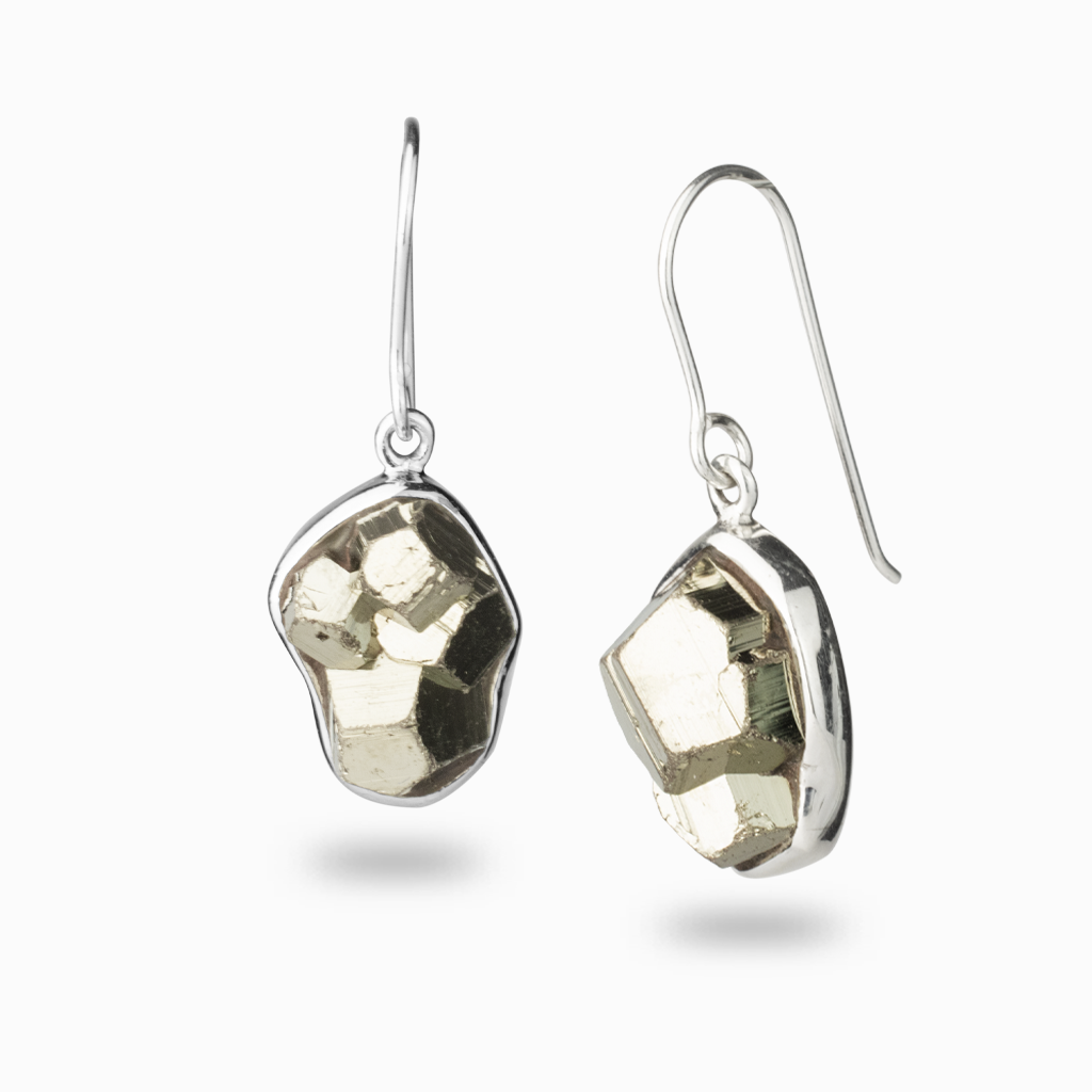 Pyrite Drop Earrings