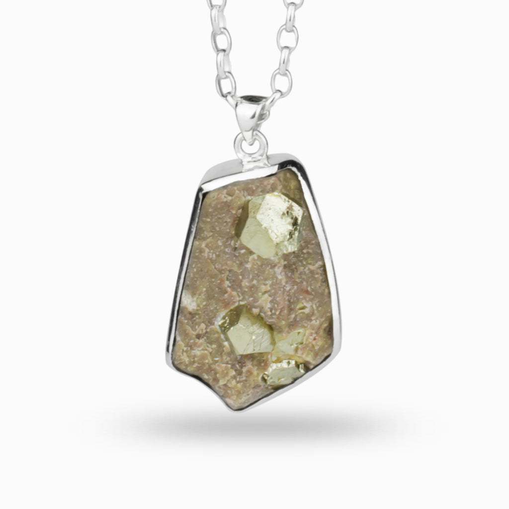 Pyrite Cube In Matrix Necklaces