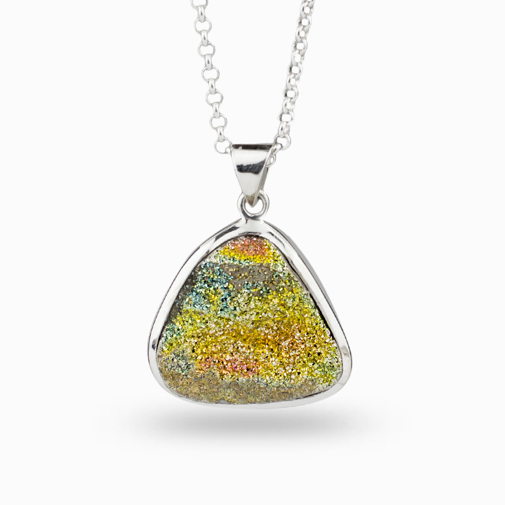 Free form Rainbow Pyrite Necklace