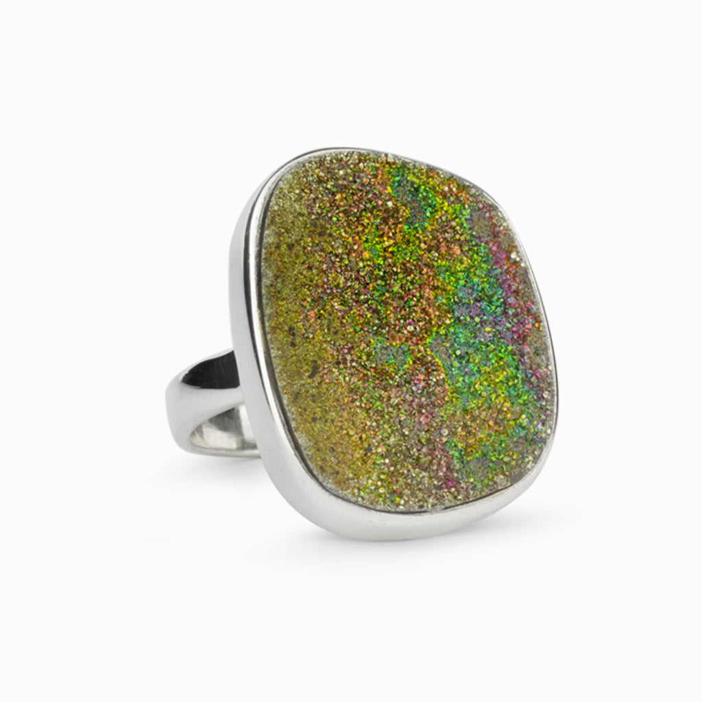 Rainbow Pyrite Ring