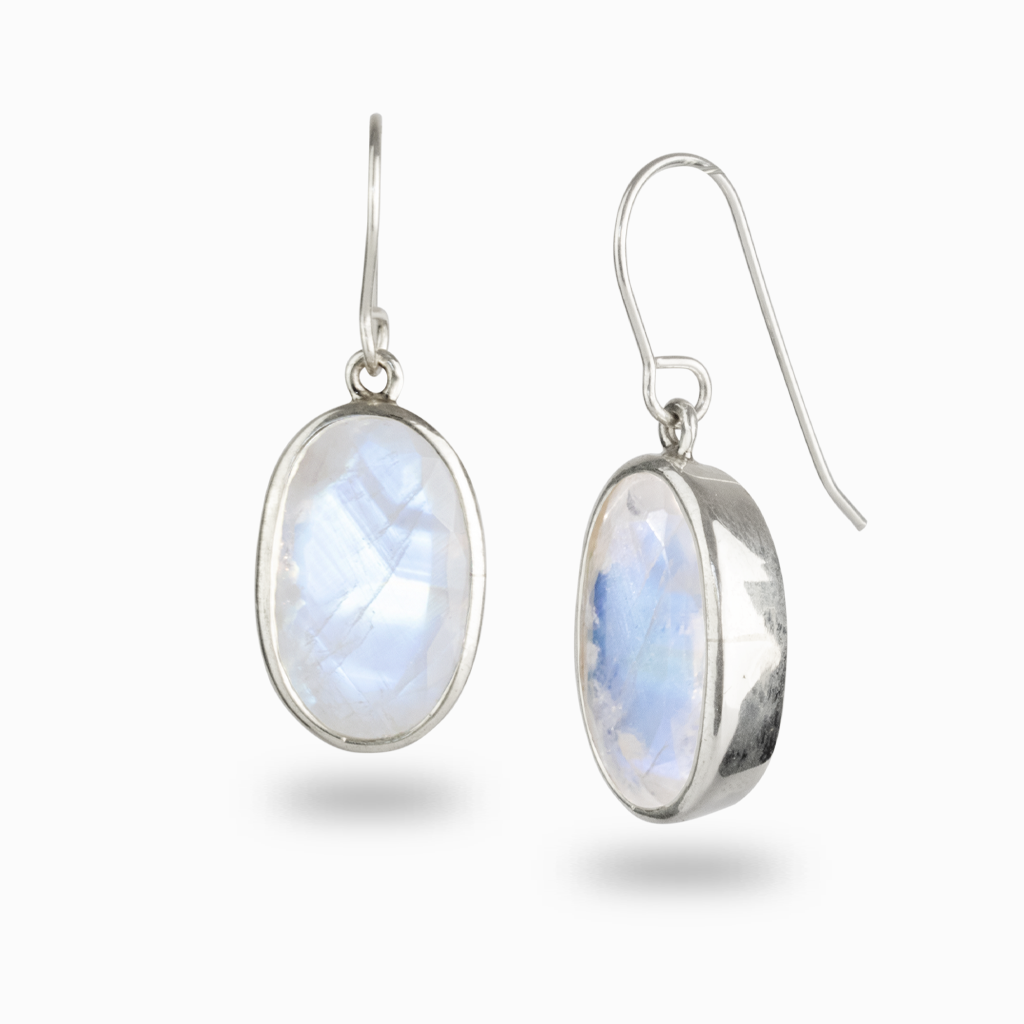 Moonstone silver deals earrings
