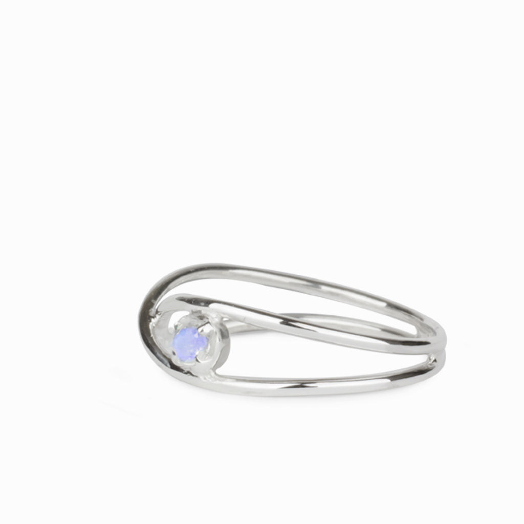 Rainbow Moonstone Ring