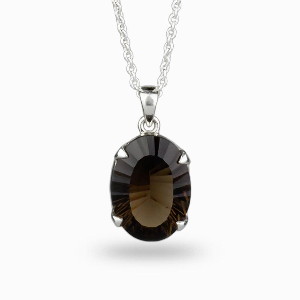 Oval Smokey Quartz Necklace