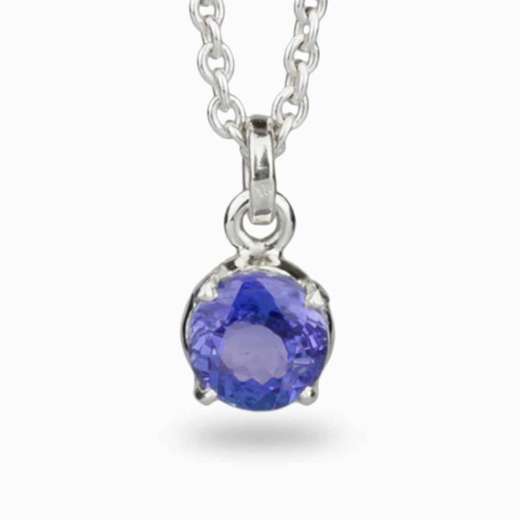 Round shape Tanzanite Necklace