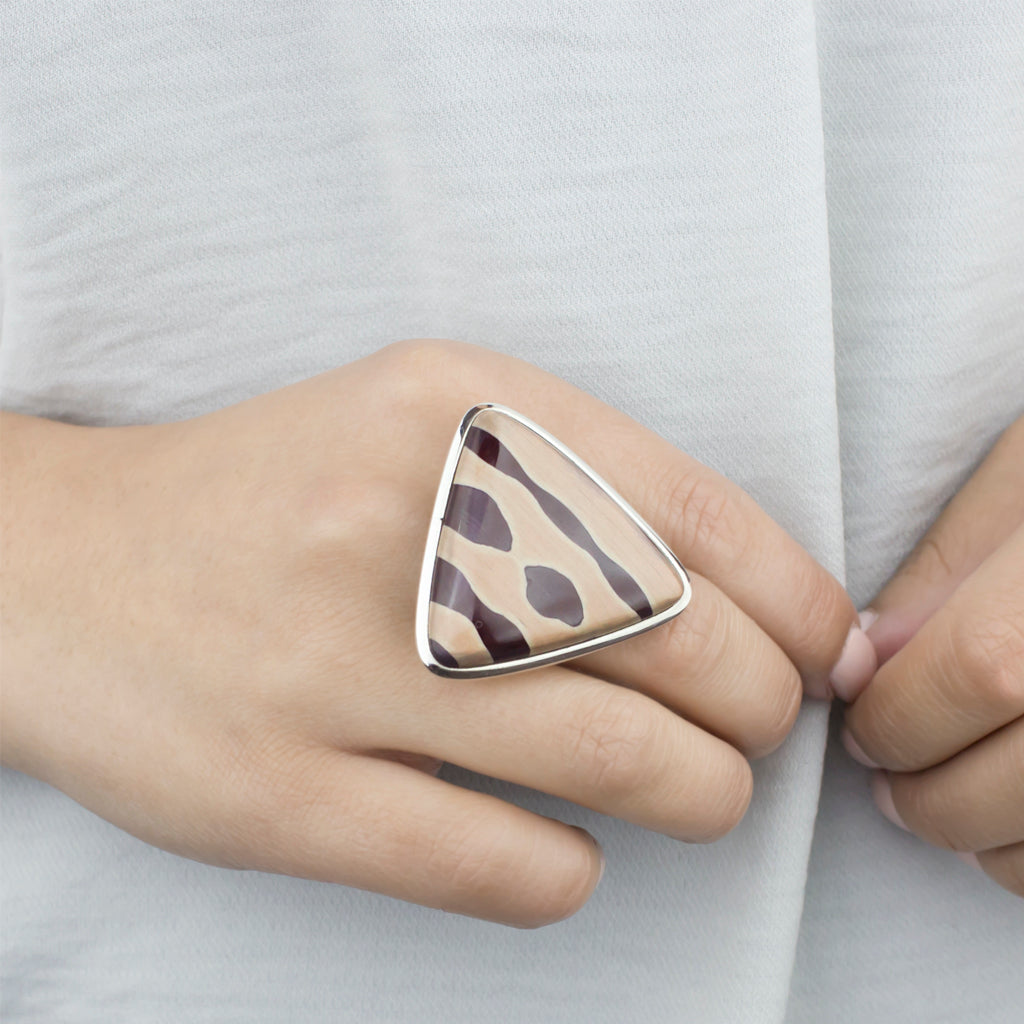 Zebra Stone Ring