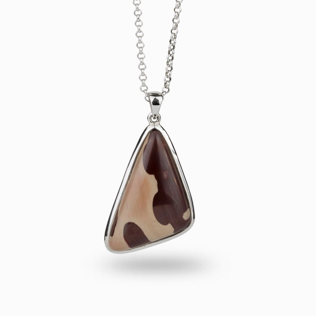 Triangle shape Zebra Stone Necklace