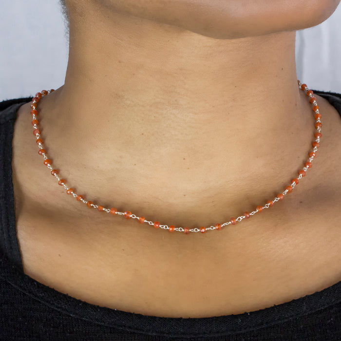 Carnelian Beaded Necklace