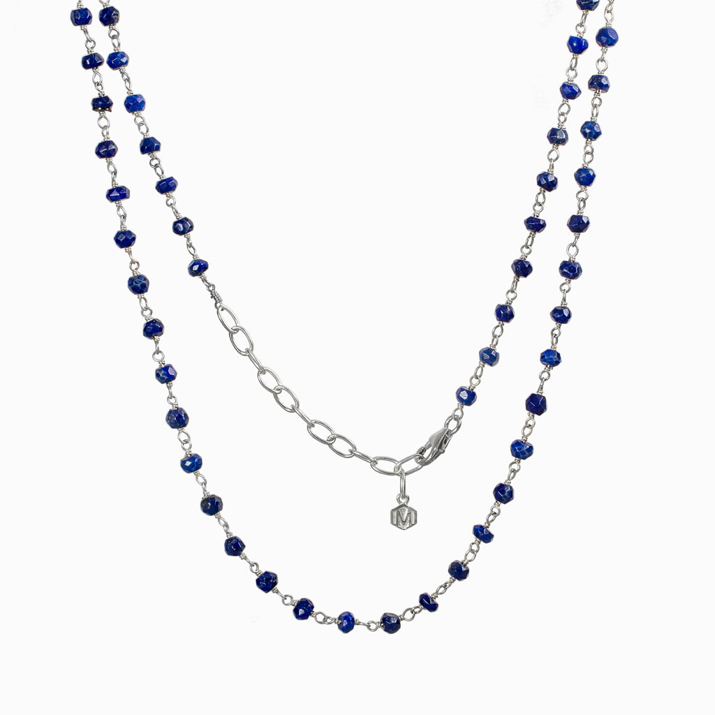 Lapis Lazuli Beaded Necklace - Main Image