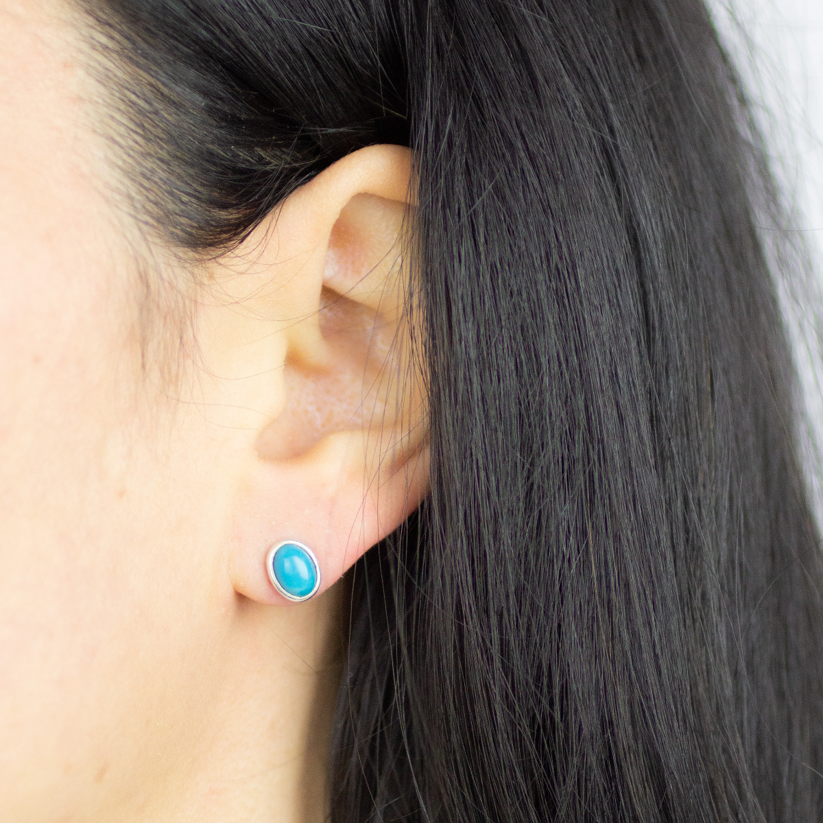Sleeping Beauty Turquoise Stud Earrings