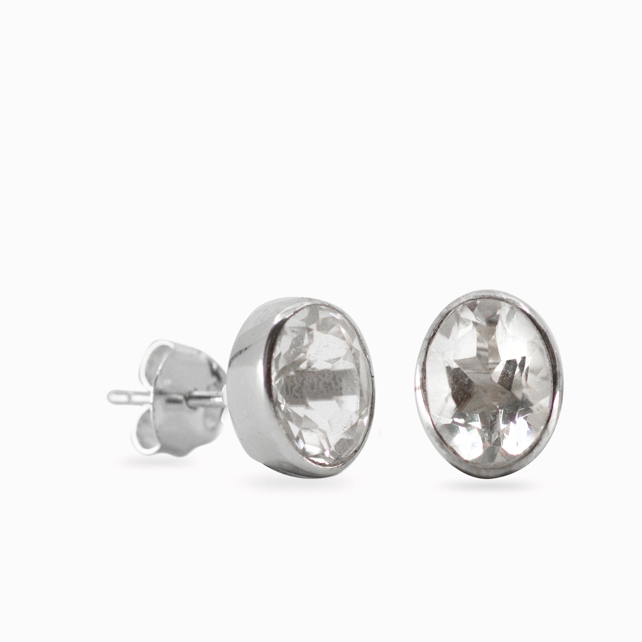 clear quartz earrings