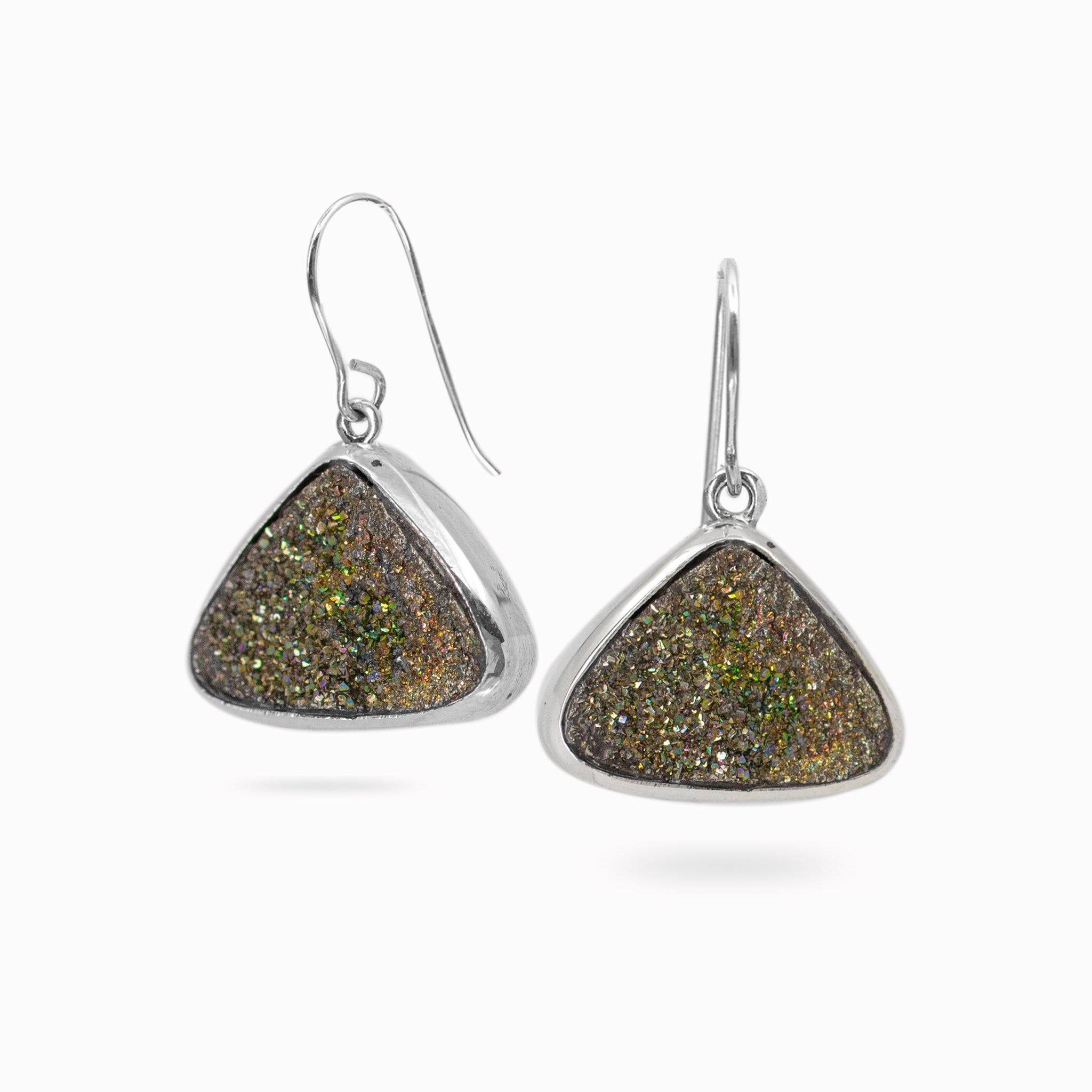 rainbow pyrite earrings