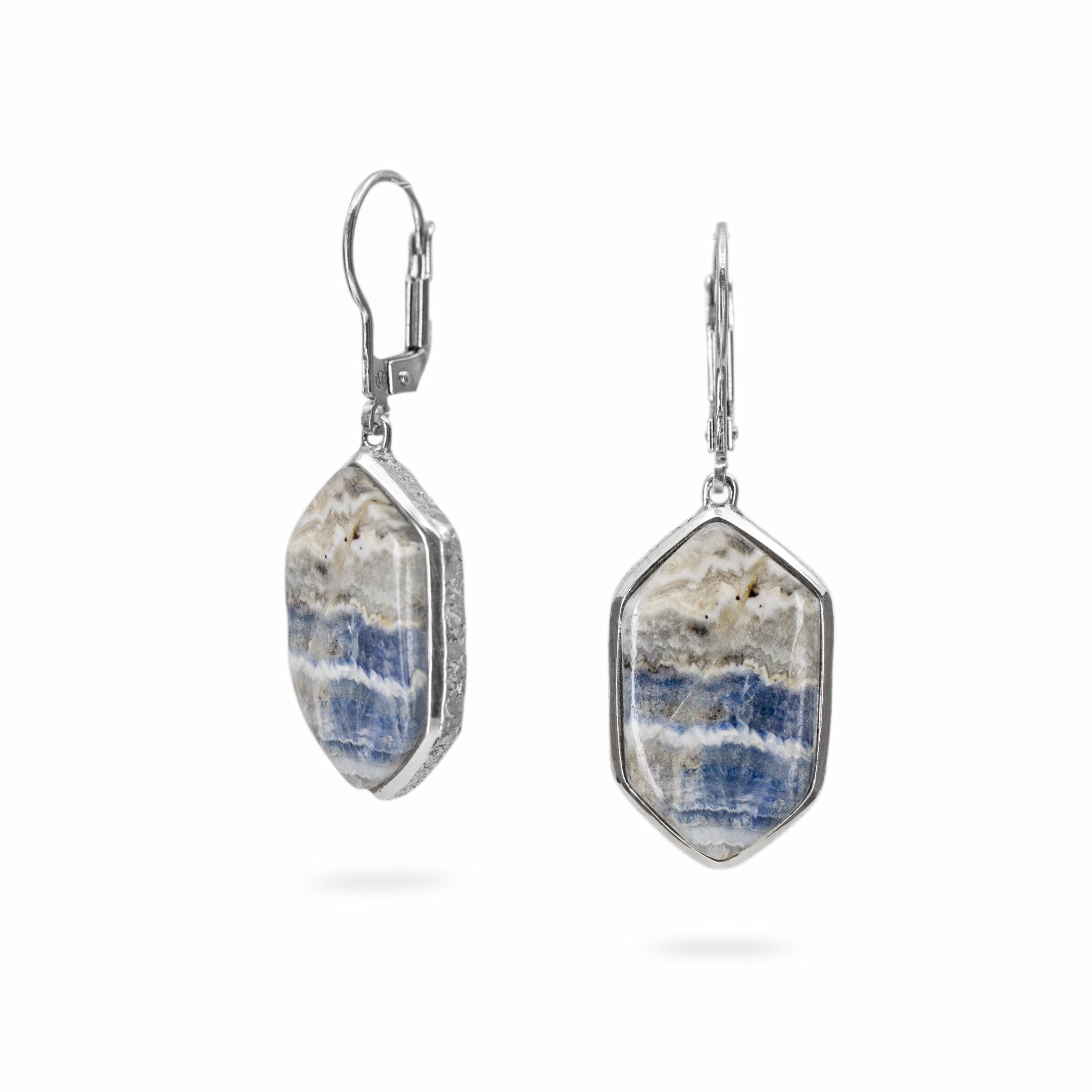 blue scheelite earrings