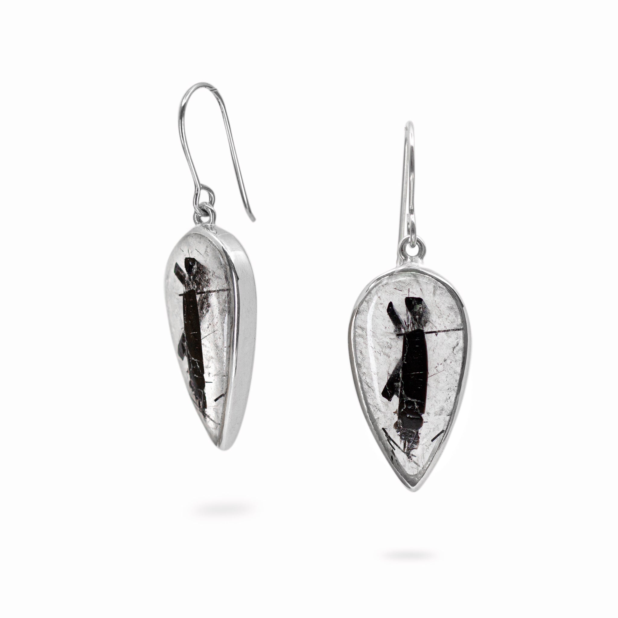 tourmalinated quartz earrings