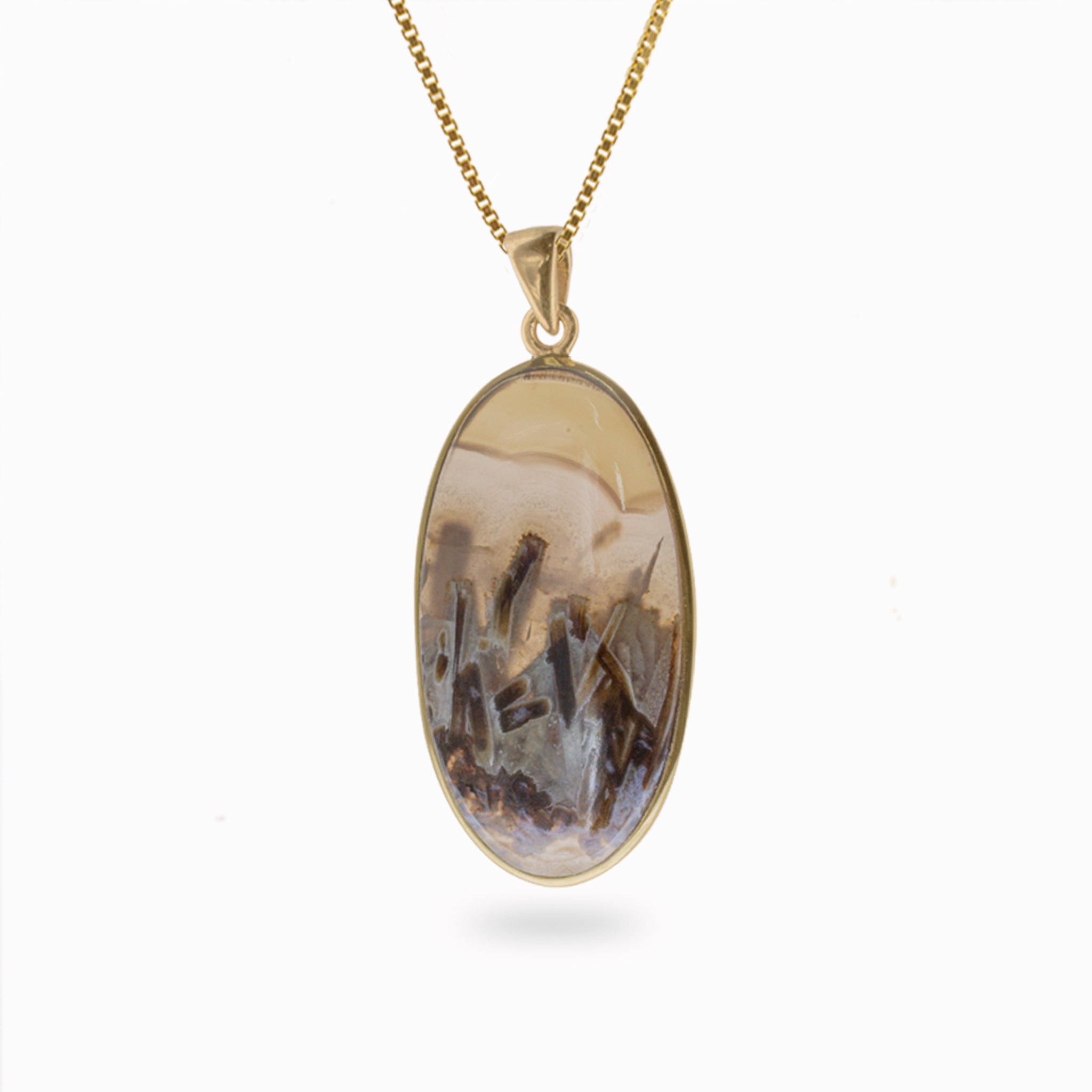 tree stick agate necklace