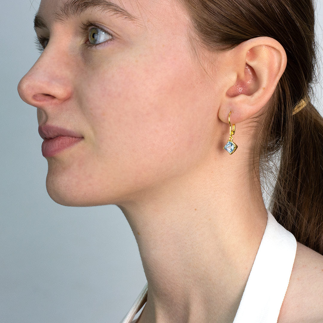 Blue Topaz Drop Earrings