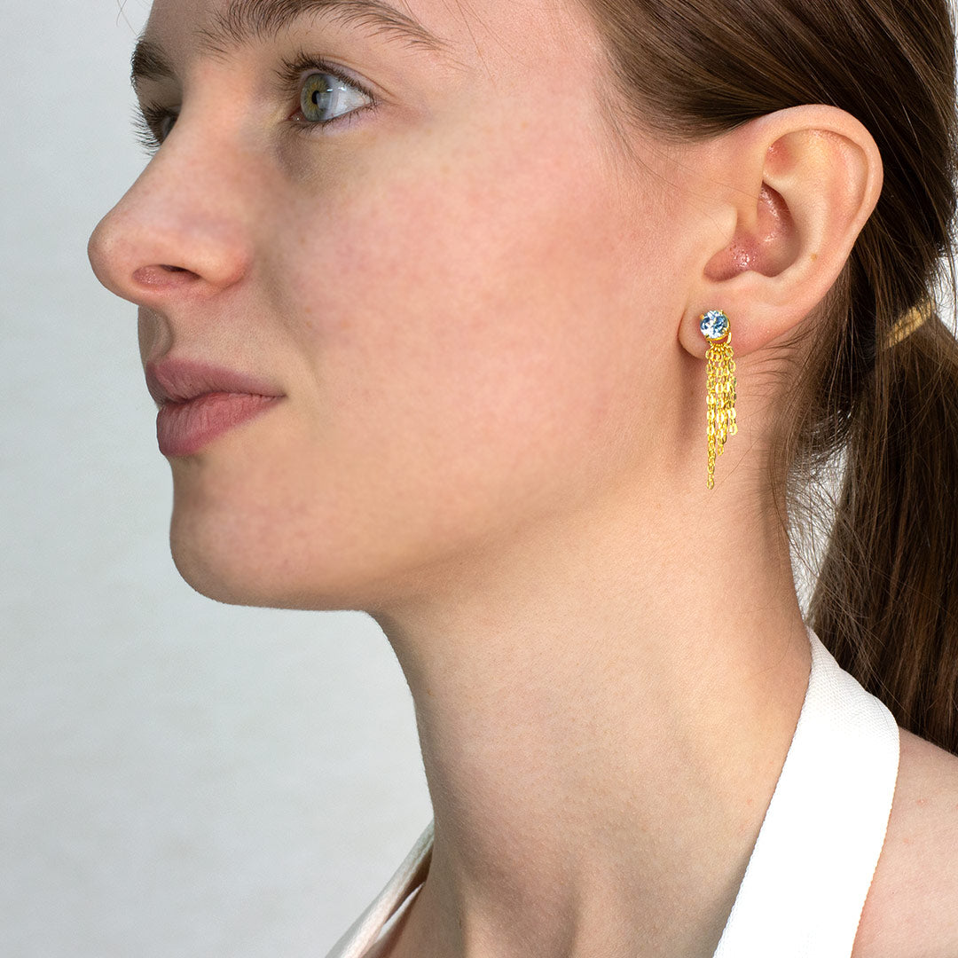 Blue Topaz Drop Earrings