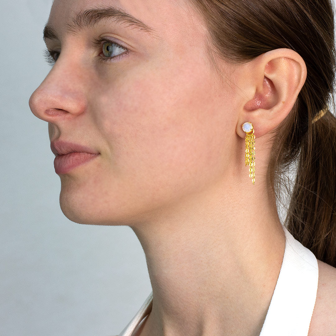 B21 Rainbow Moonstone Drop Earrings