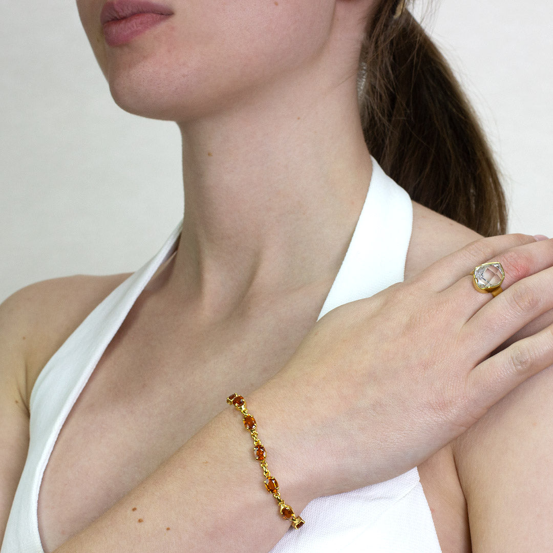 Hessonite Garnet Bracelet
