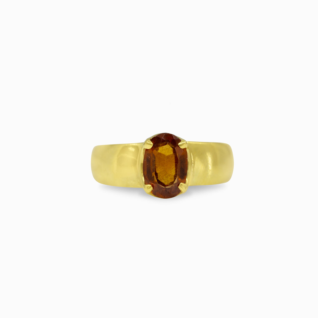 Hessonite Garnet Ring