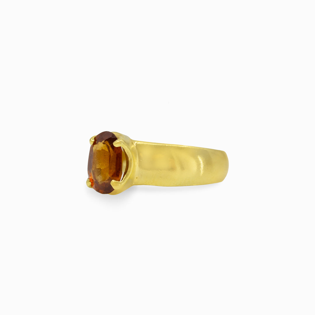 Hessonite Garnet Ring