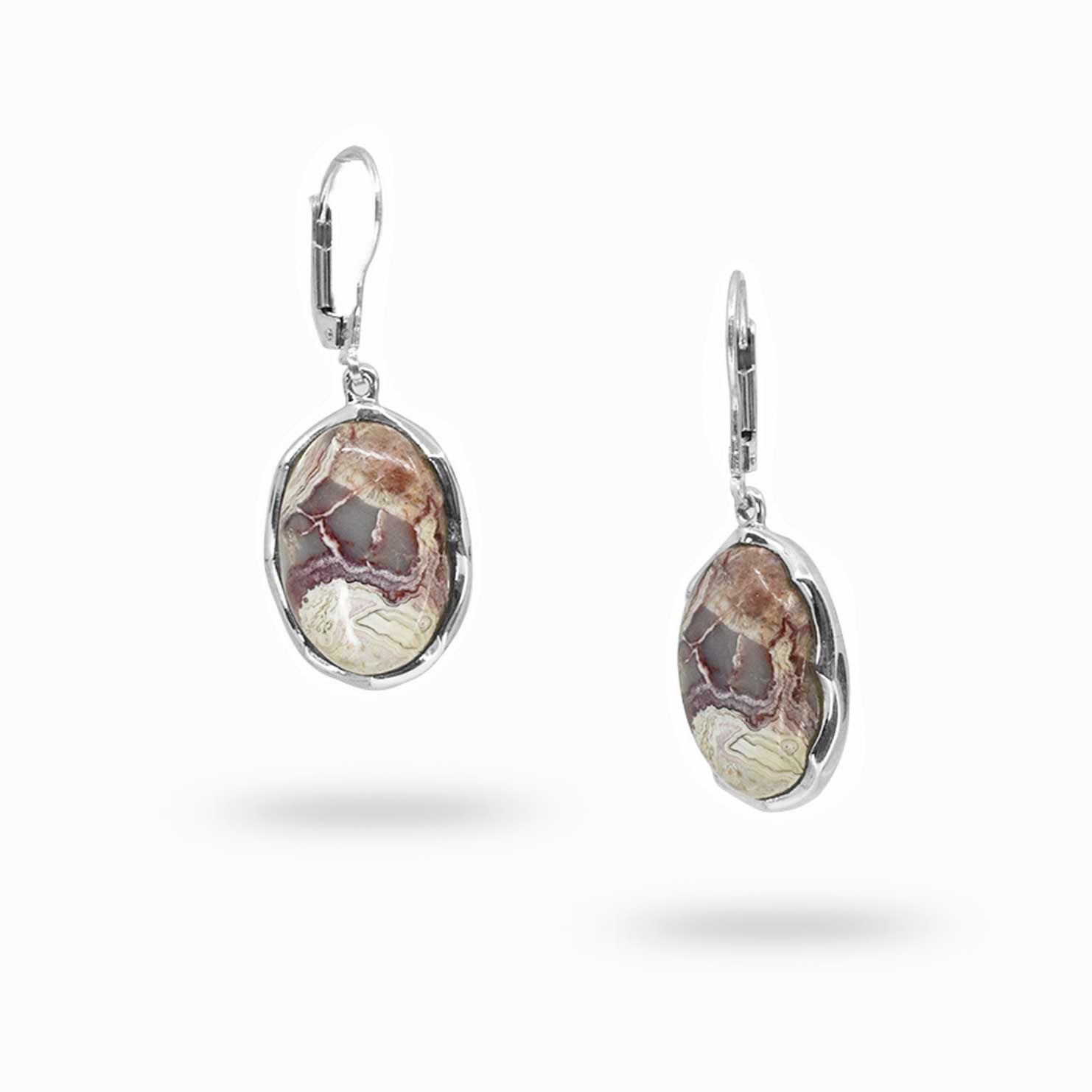 Crazy Lace Agate Drop Earrings