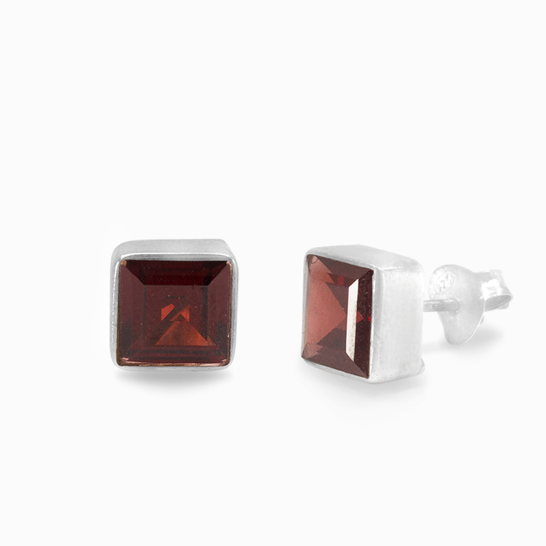 Garnet Stud Earrings