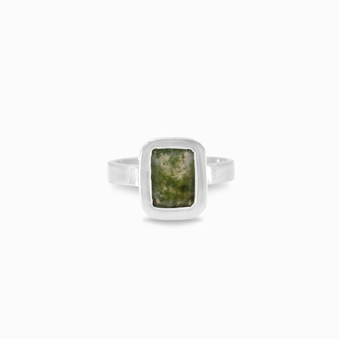 Moss Agate Ring