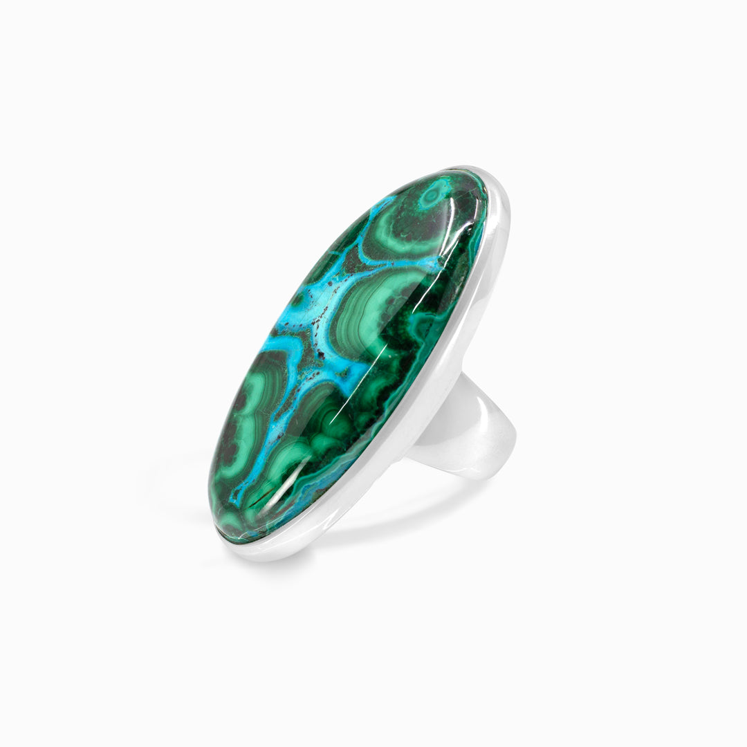 Chrysocolla Malachite Ring