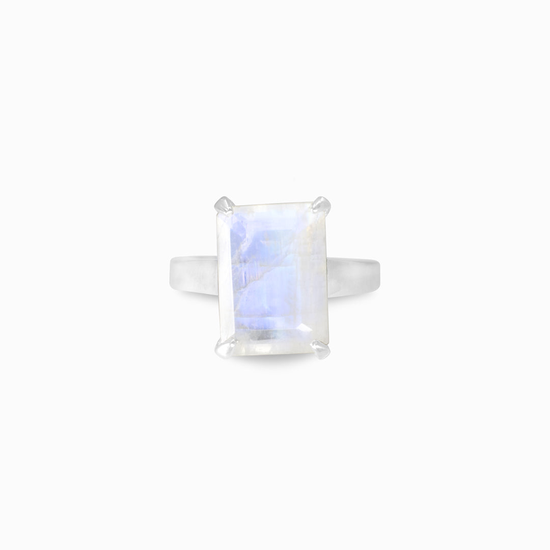 Rainbow Moonstone Ring