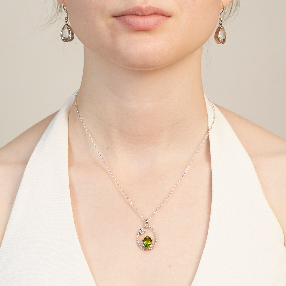 Peridot & Moonstone Necklace