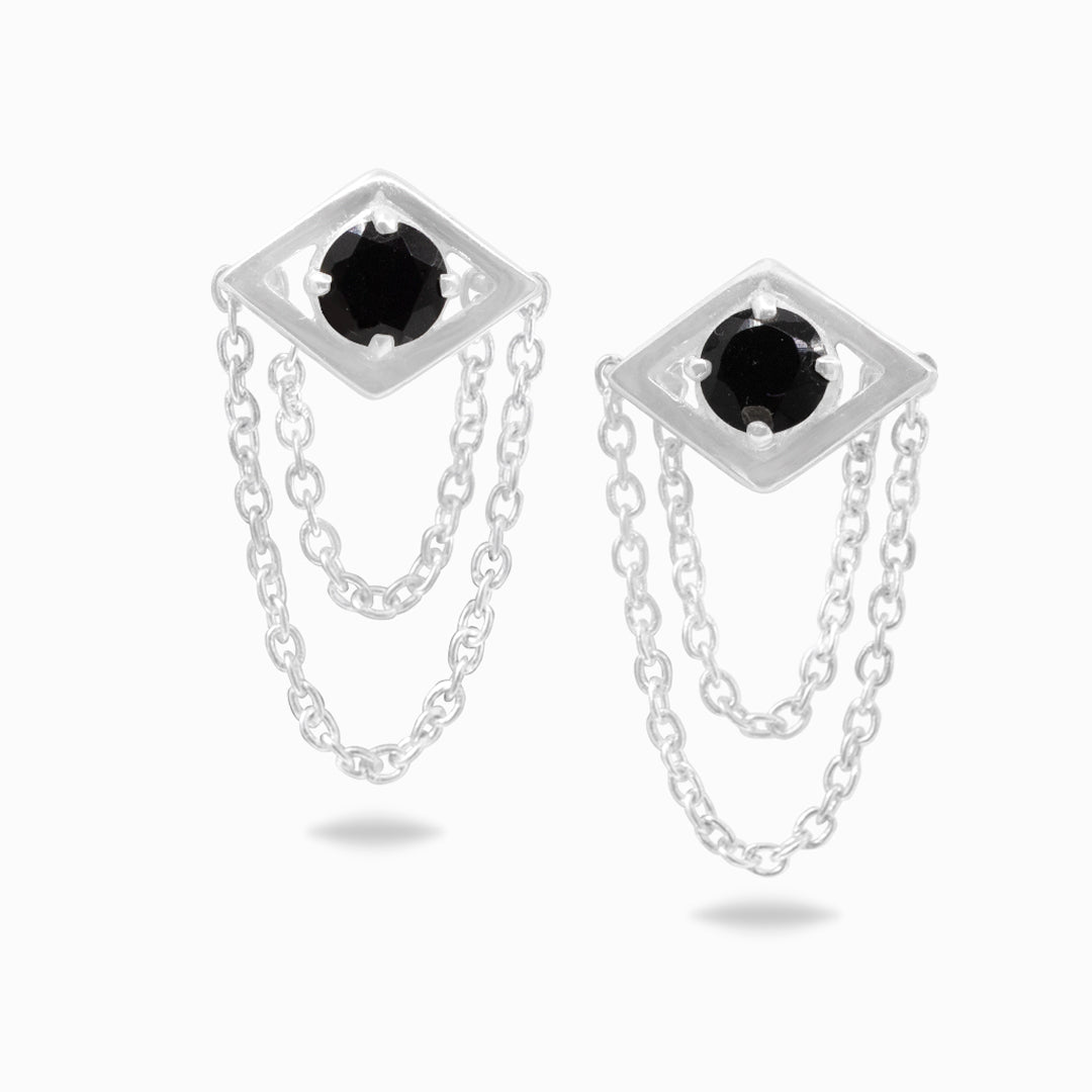 Black Onyx Stud Earrings