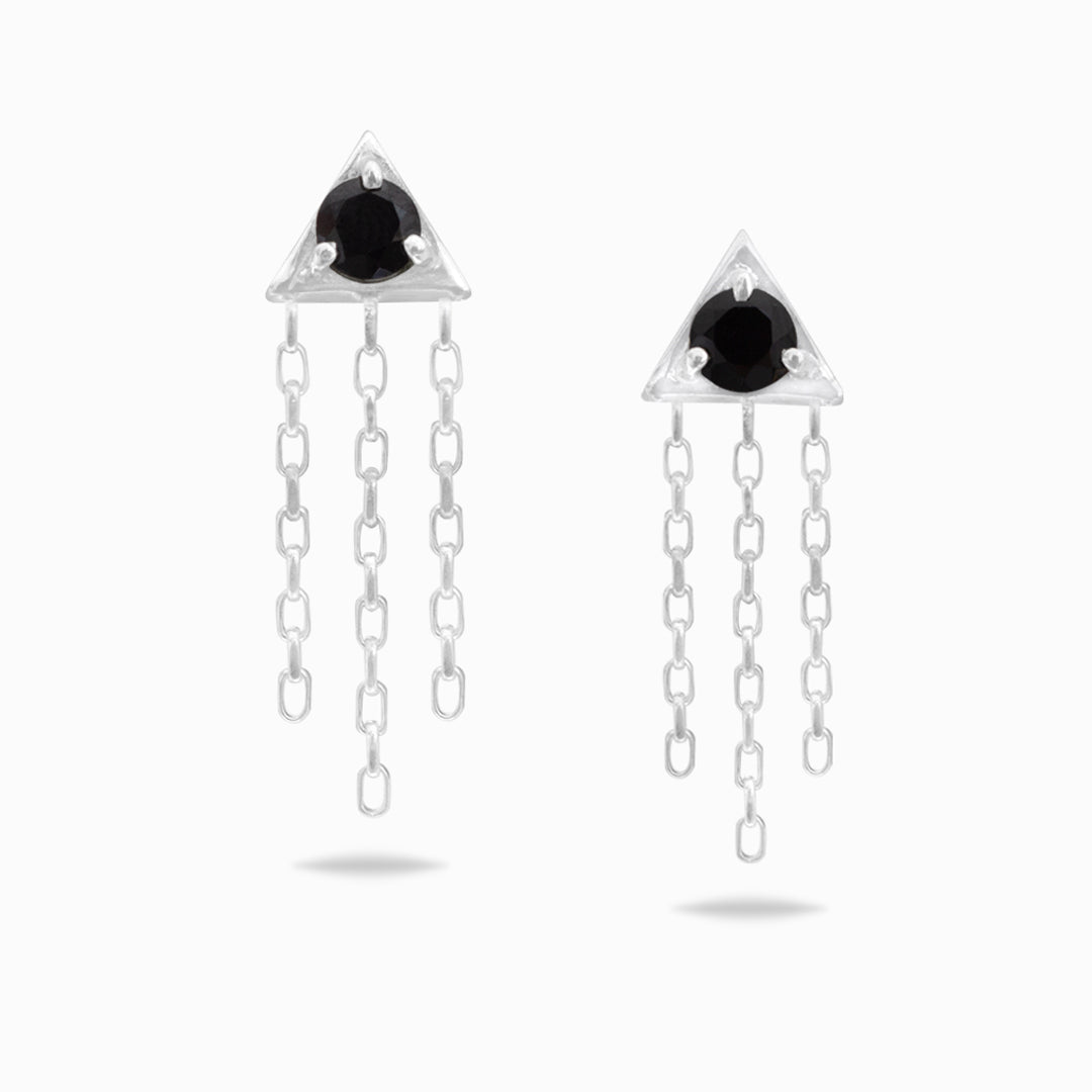 Black Onyx Stud Earrings