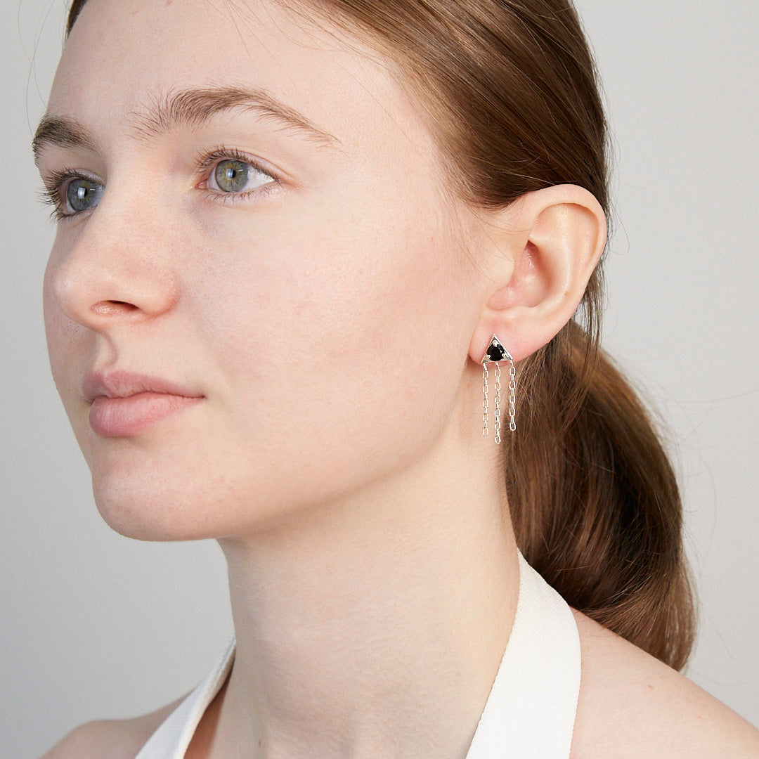 Black Onyx Stud Earrings