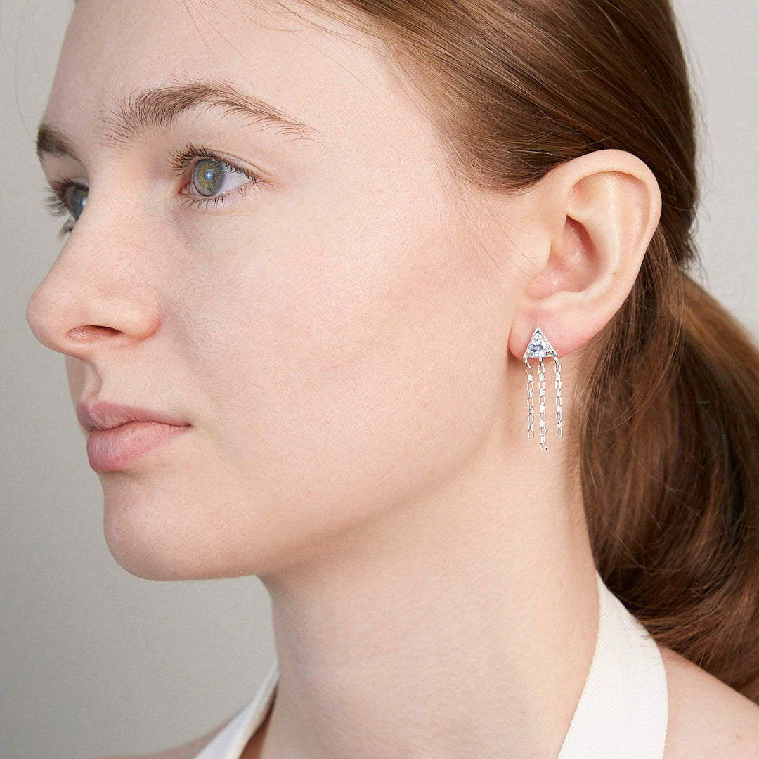 Blue Topaz Stud Earrings