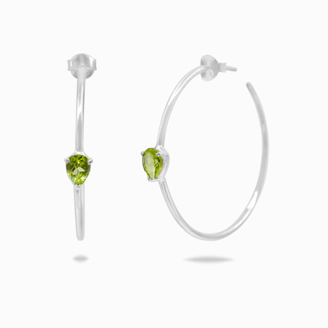 Peridot Hoops