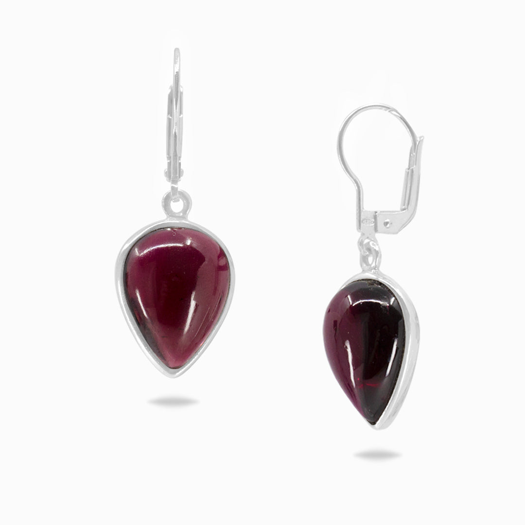 Garnet Drop Earrings