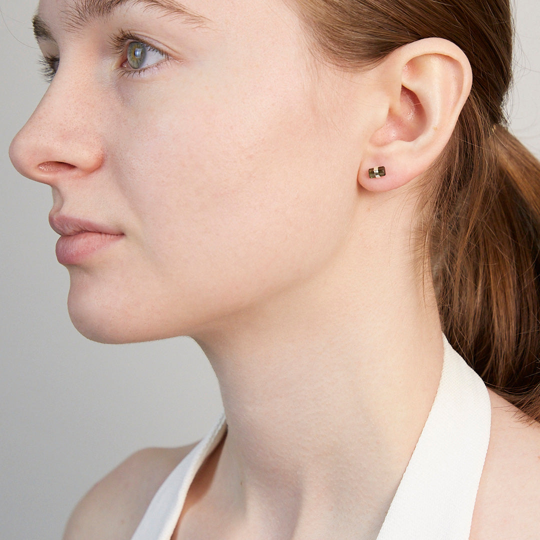 Green Tourmaline Stud Earrings