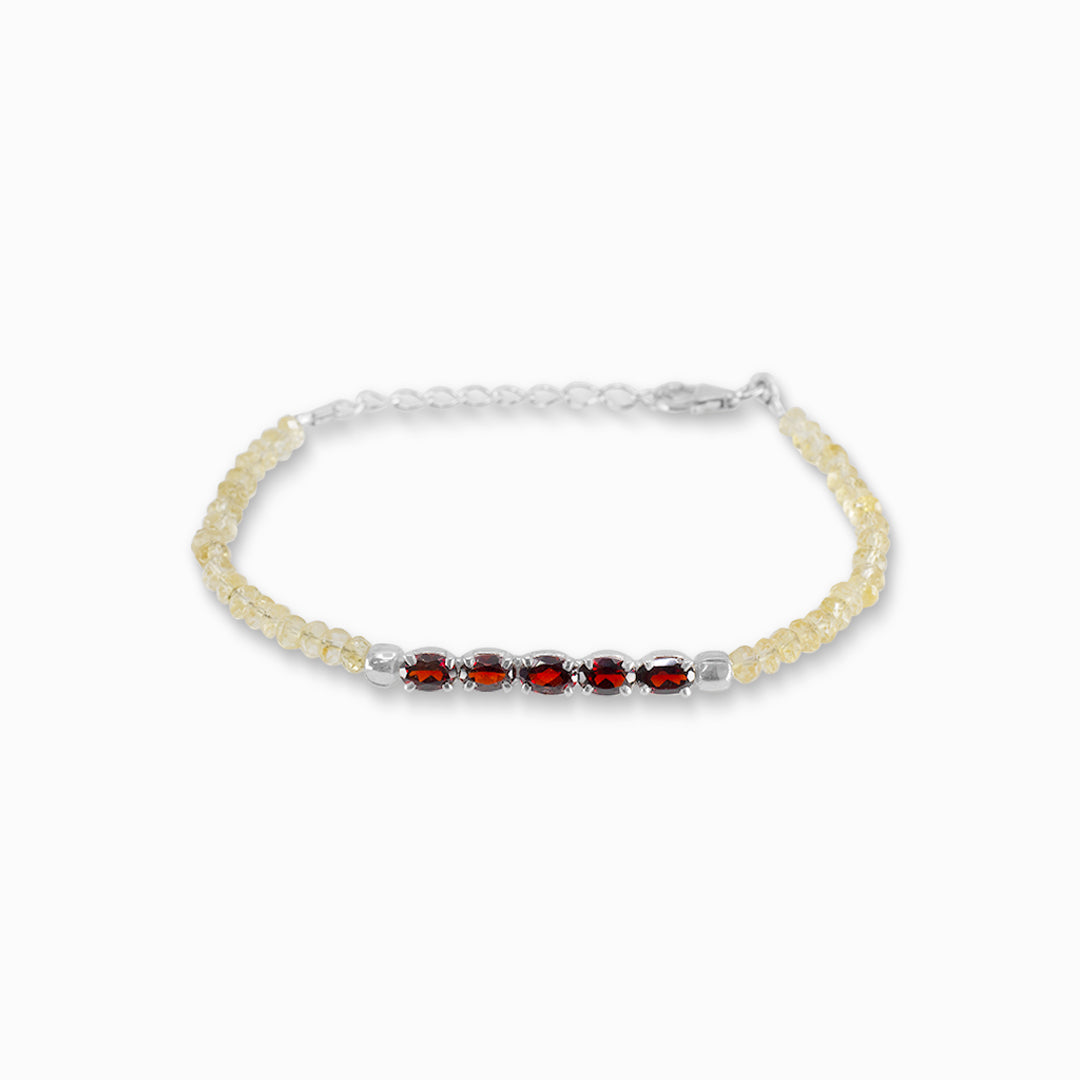 Garnet & Citrine Bracelet