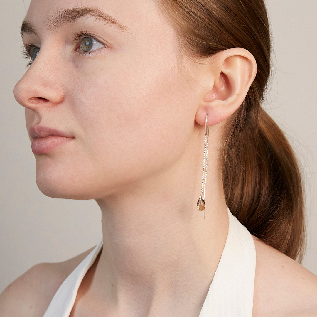 Smokey Quartz Drop Earrings