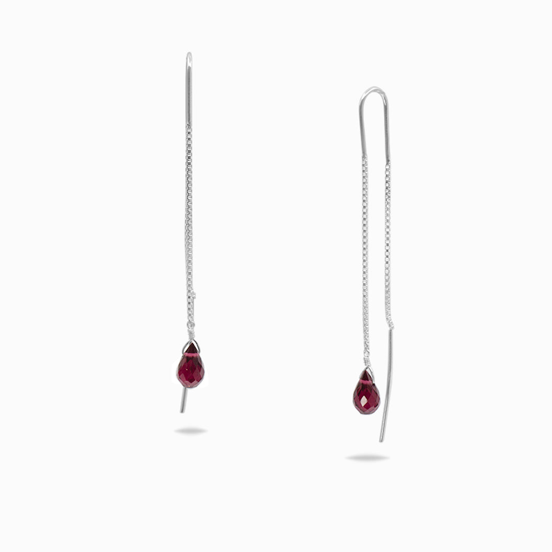 Garnet Drop Earrings