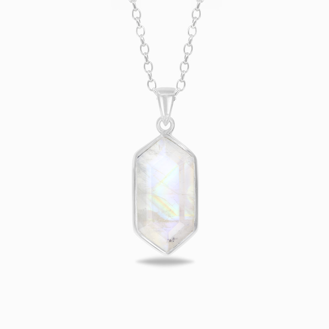 Rainbow Moonstone Necklace