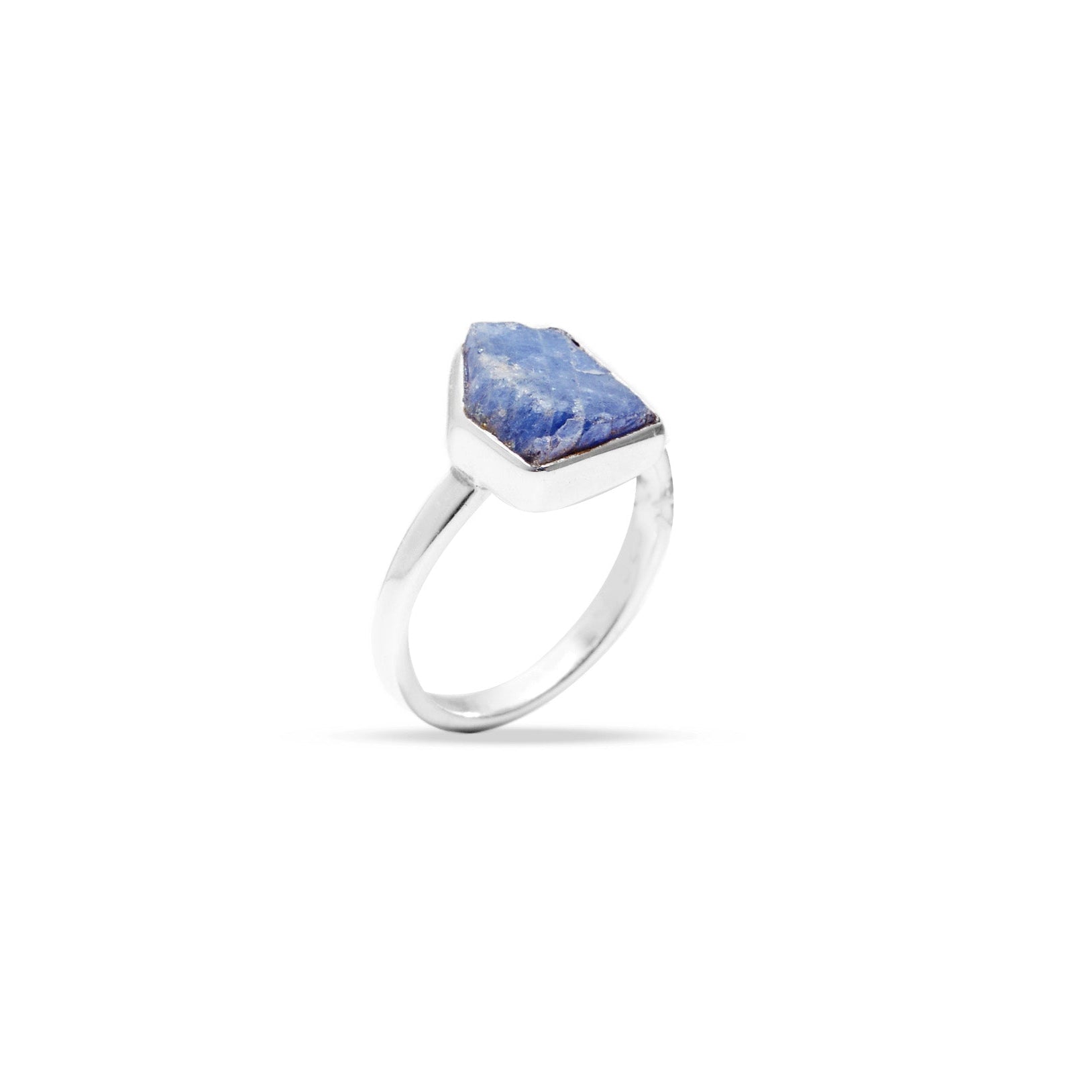 Sapphire rough freeform bezel set ring  Ring