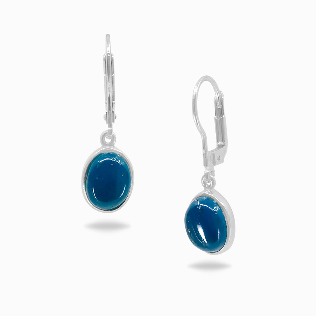 Cavansite Drop Earrings