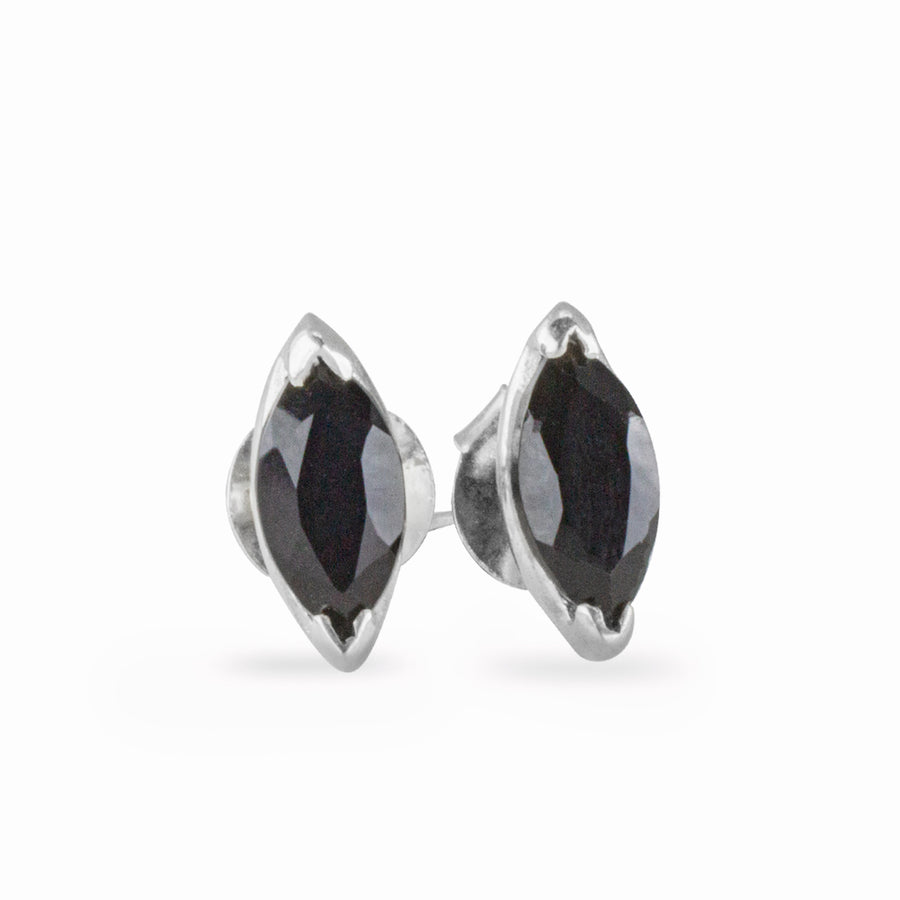 Black Onyx Oval Stud Earrings main image 0