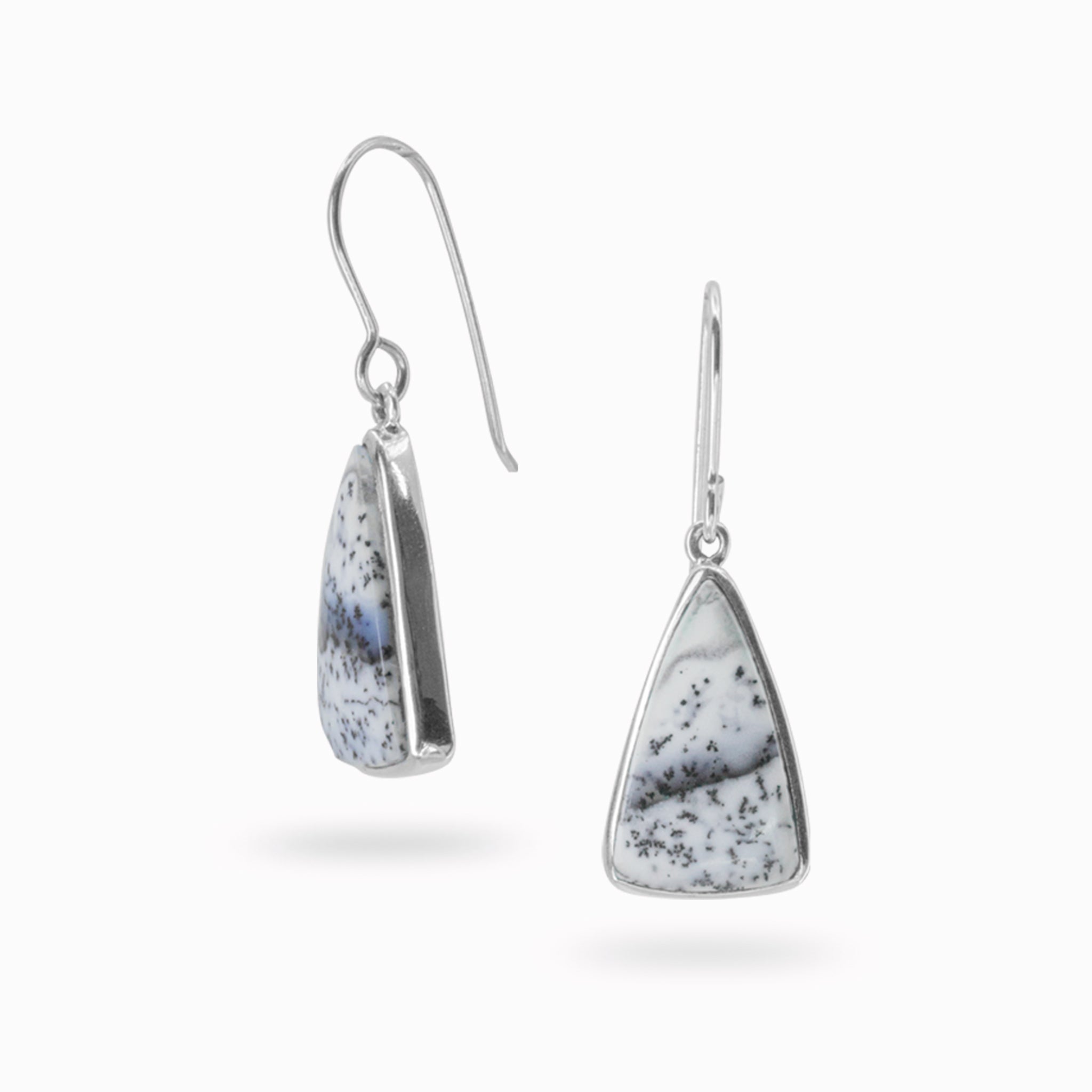 dendritic opal earrings