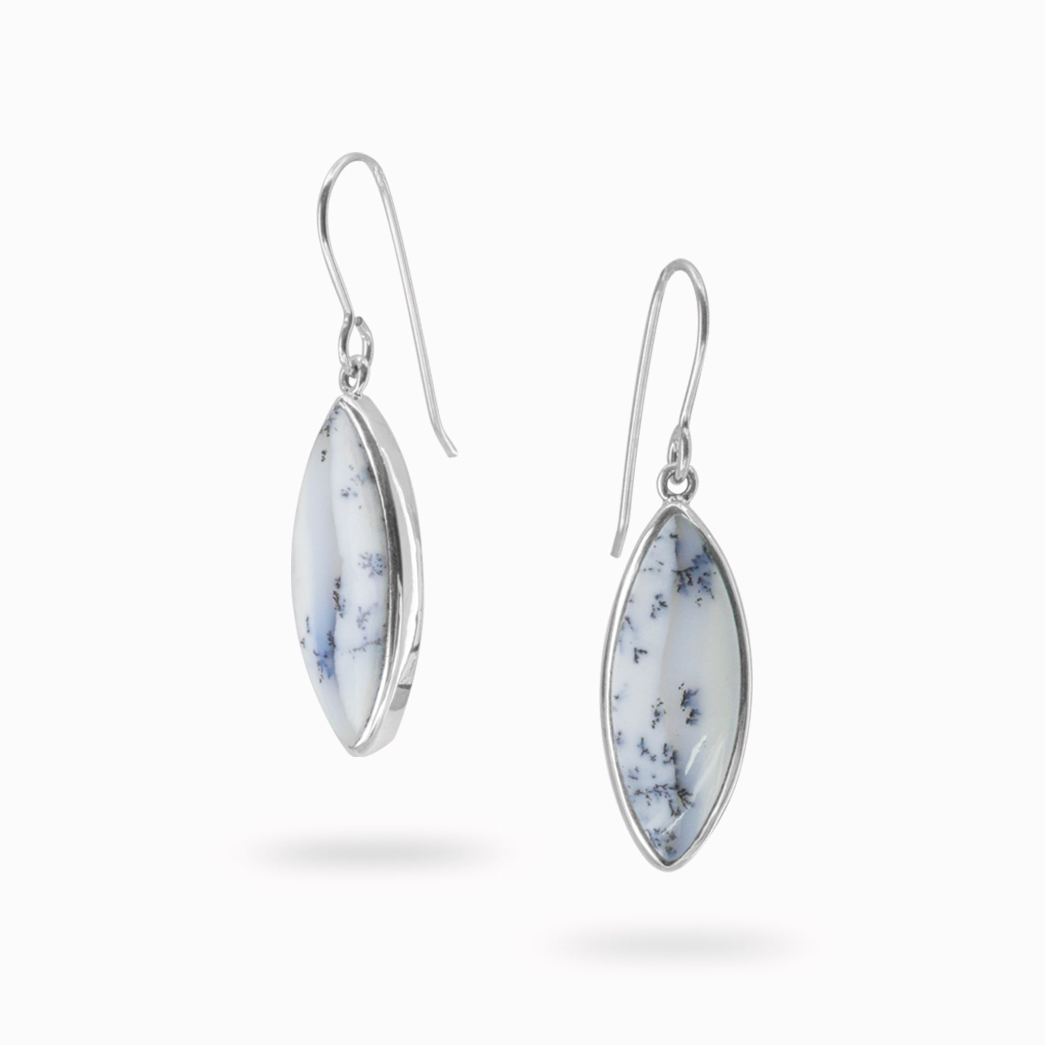 dendritic opal earrings