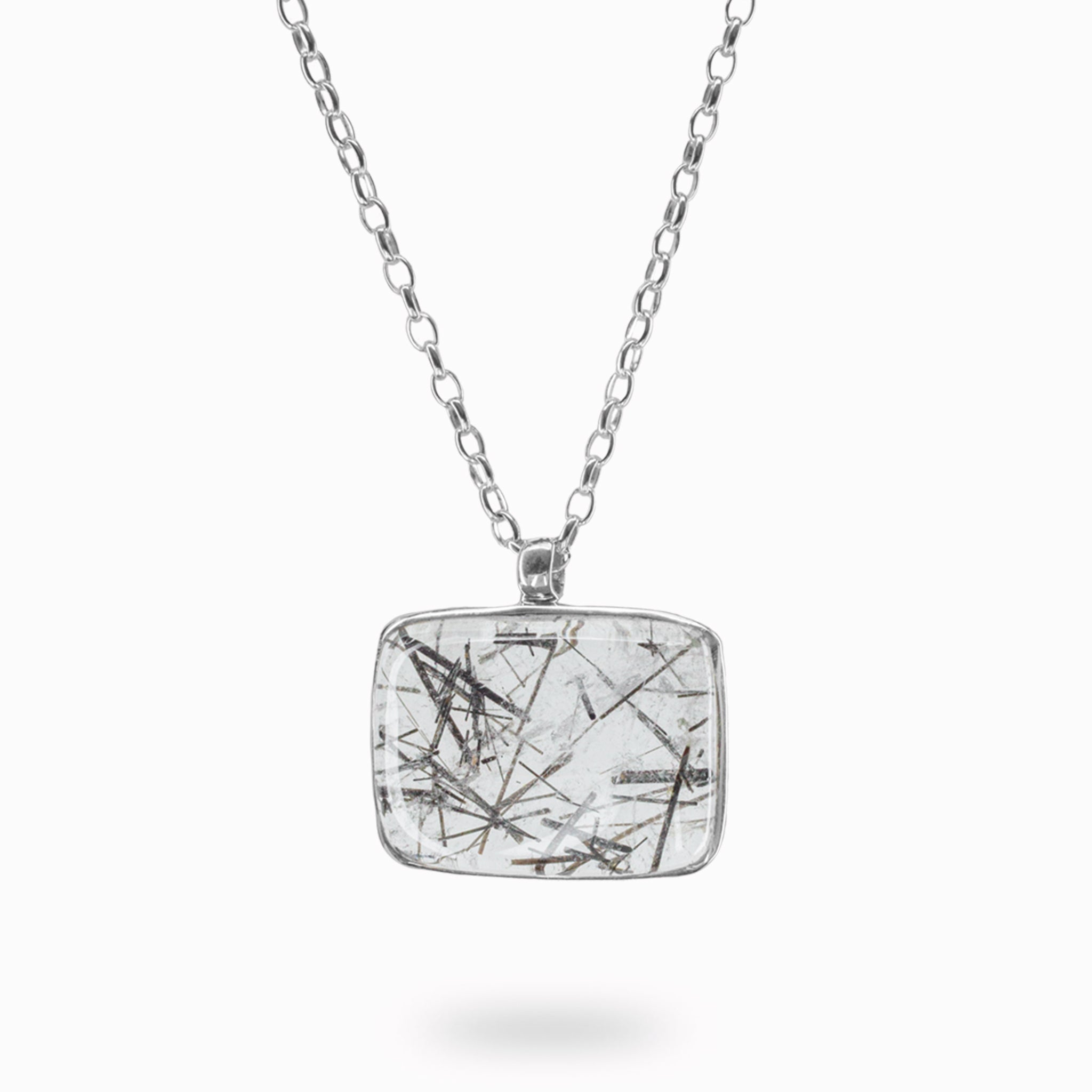 tourmalinated quartz necklace